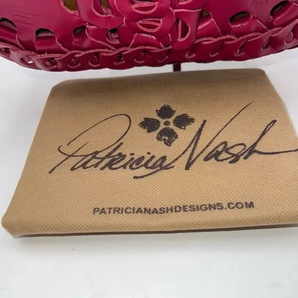 Patricia Nash RARE Ticci Woven Leather Chain Link Convertible Crossbody Bag in F - Picture 3 of 11